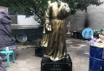 陕西白居易仿铜雕像经典中国古代诗人的艺术再现