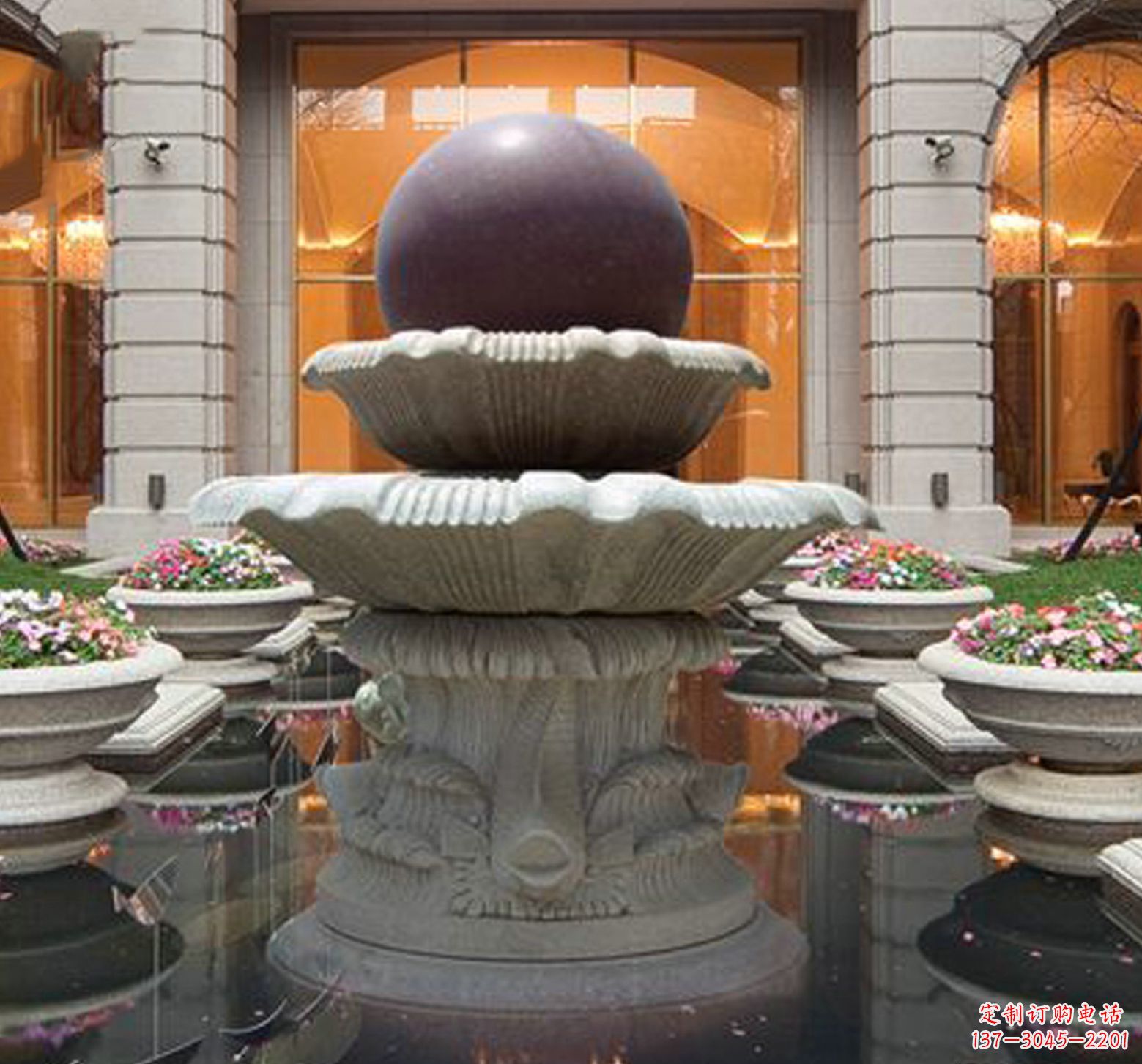 陕西景观风水球石雕引领宁静家庭氛围