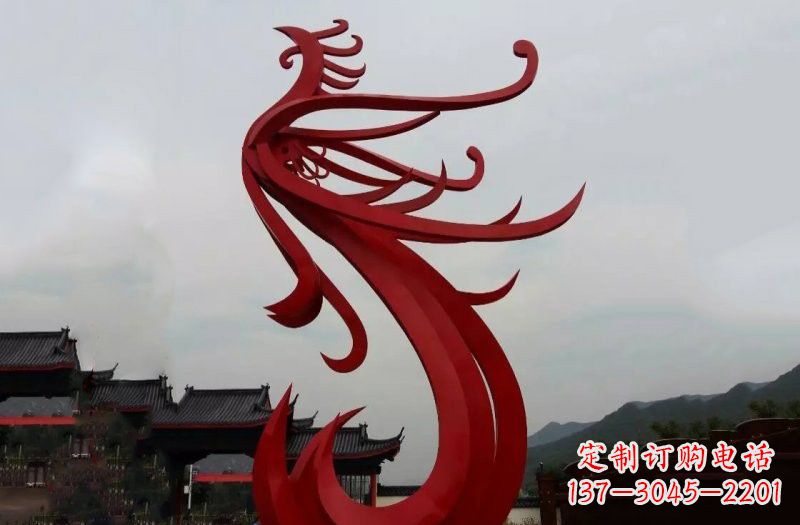 陕西精美不锈钢凤凰雕塑