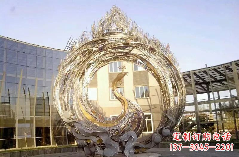 陕西不锈钢凤凰涅槃雕塑