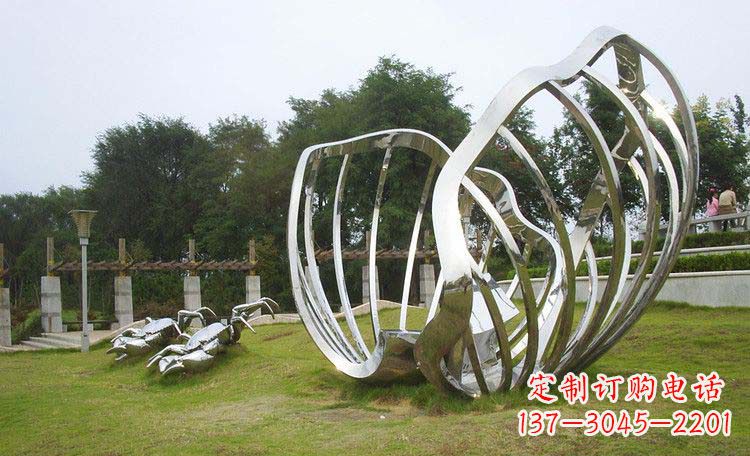 陕西不锈钢贝壳雕塑的美