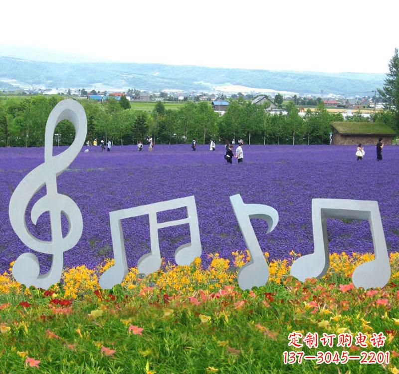 陕西精美不锈钢音符雕塑