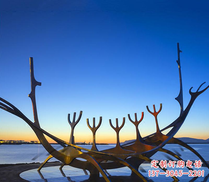 陕西帆船雕塑精致的海洋艺术品