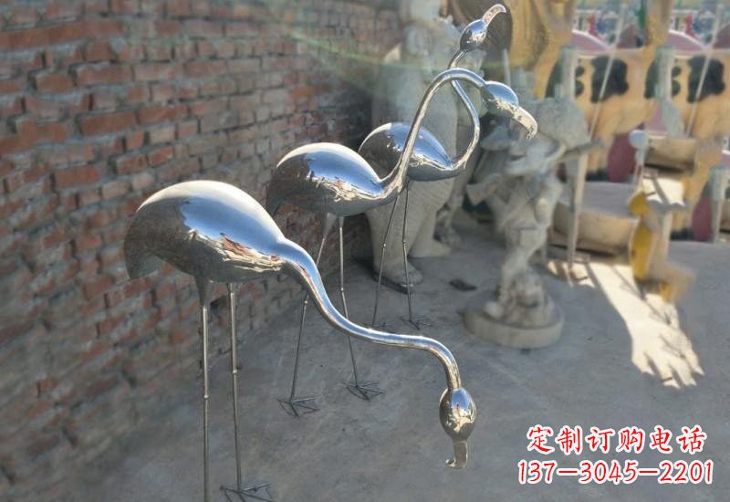 陕西不锈钢火烈鸟雕塑灿烂耀眼的艺术之作