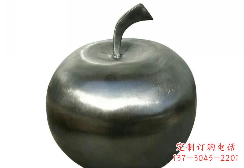 陕西不锈钢苹果雕塑精美的艺术之作