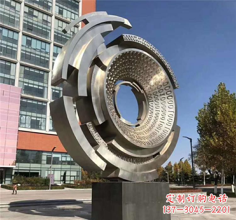 陕西不锈钢齿轮雕塑流动的美丽