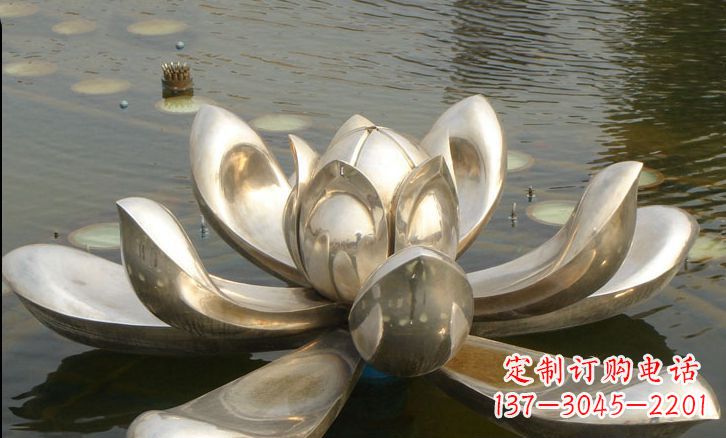 陕西不锈钢荷花雕塑艺术与自然的完美结合