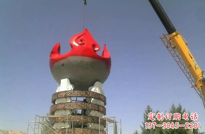 陕西不锈钢火炬雕塑象征着永恒的精神