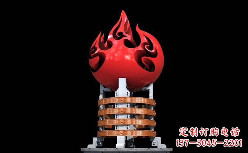 陕西不锈钢火炬雕塑传承奋进精神