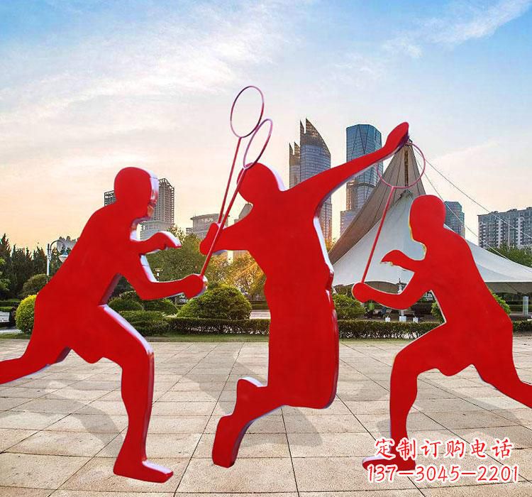 陕西不锈钢羽毛球雕塑艺术与运动的完美结合