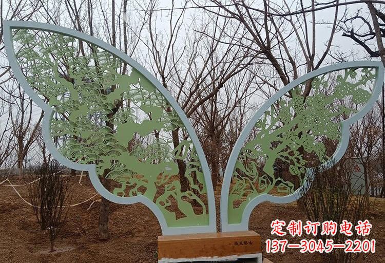 陕西不锈钢剪纸蝴蝶翅膀雕塑