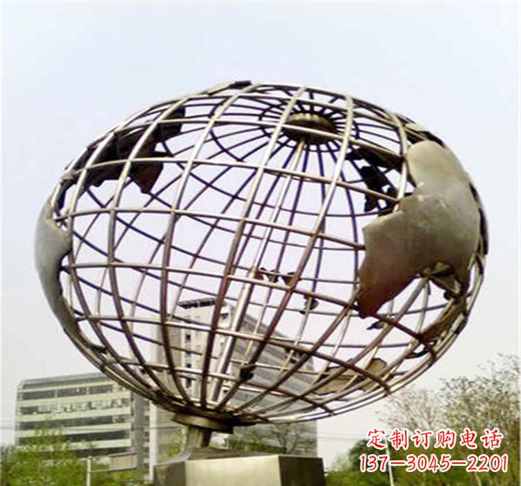 陕西不锈钢地球仪雕塑让美景永恒