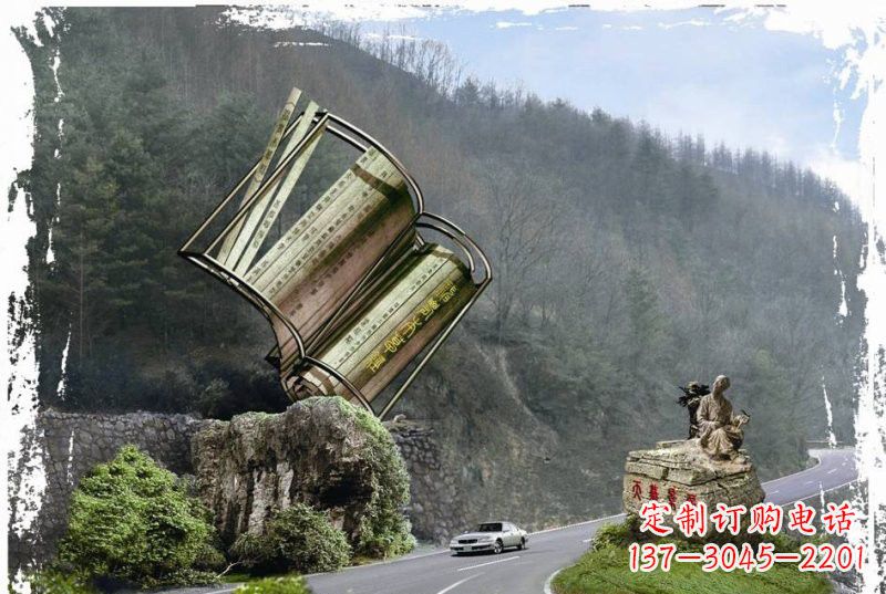 陕西神农本草经竹简雕塑——传承中华文化精髓