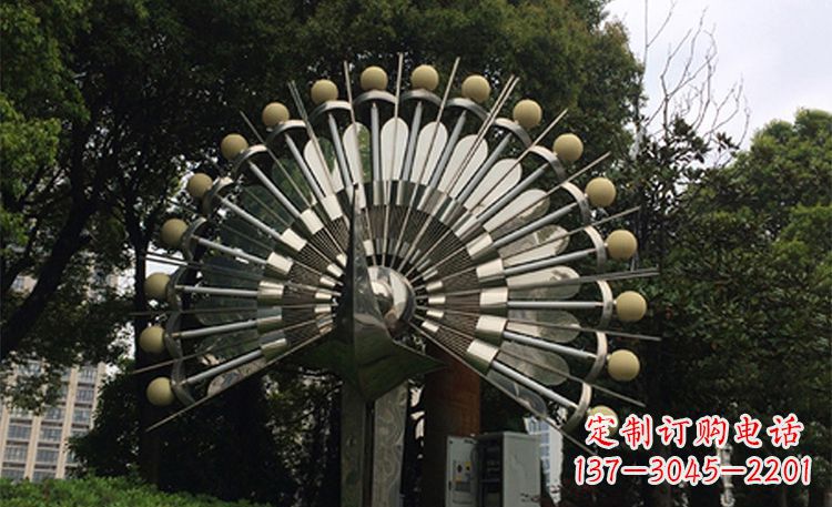 陕西美丽的不锈钢孔雀雕塑