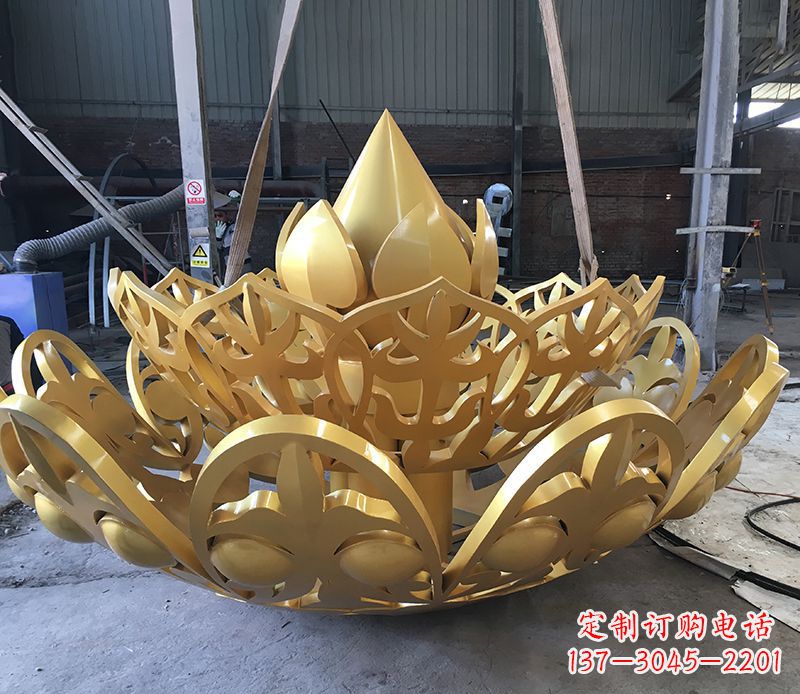 陕西不锈钢莲花雕塑精美绝伦