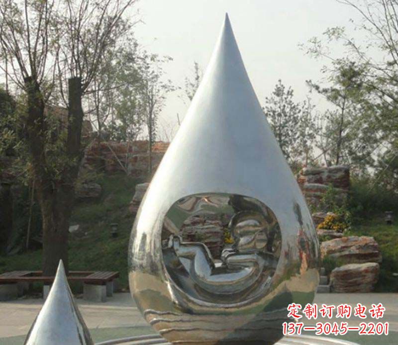 陕西不锈钢水滴雕塑精致简约的艺术之美