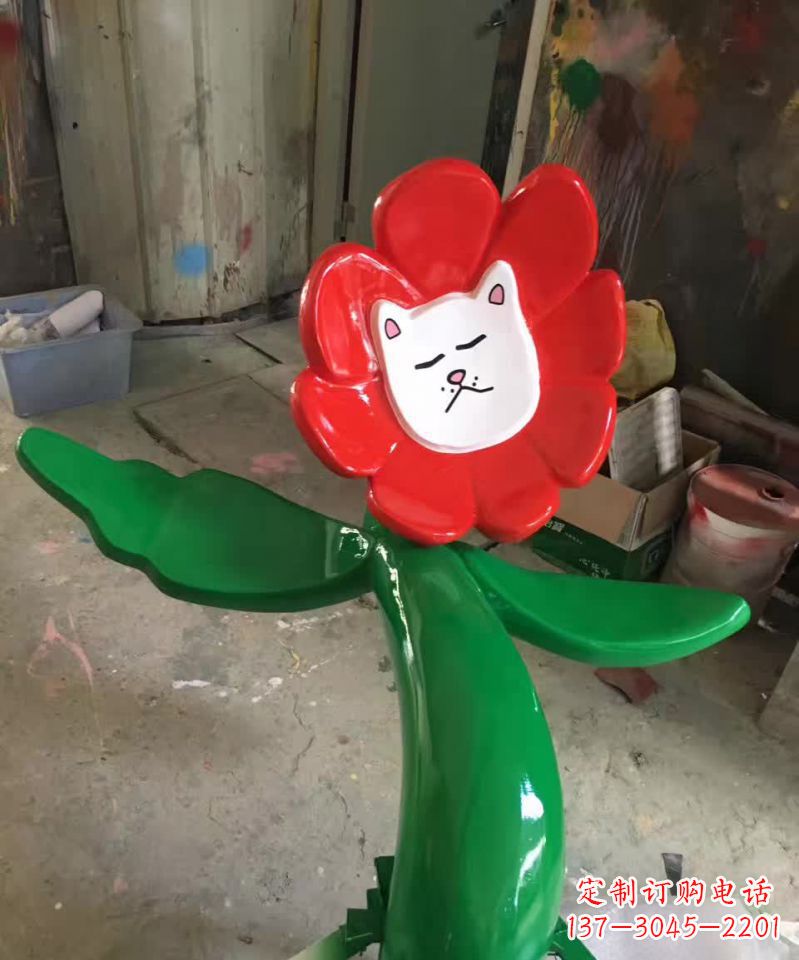 陕西不锈钢太阳花雕塑美丽的景观装饰