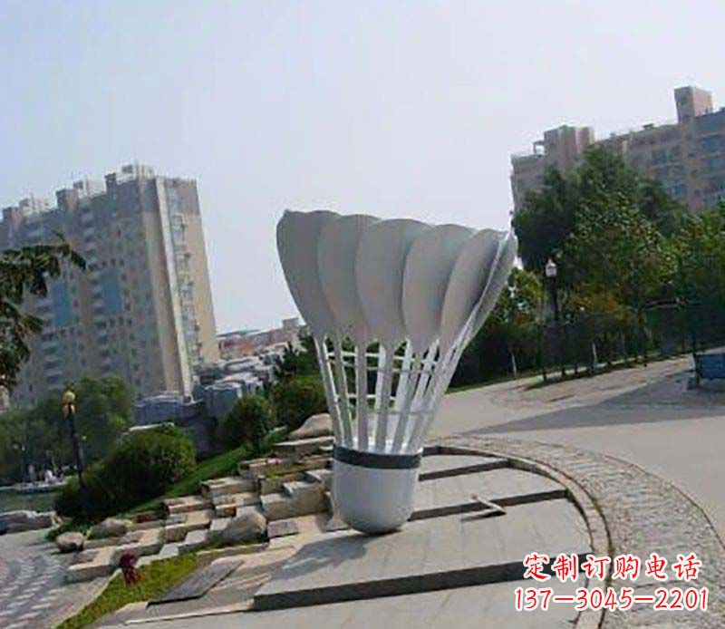陕西不锈钢羽毛球雕塑装点美丽的羽毛球世界