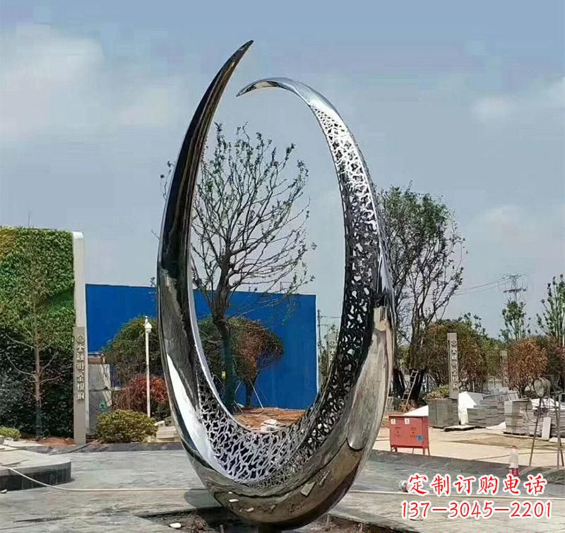 陕西不锈钢圆环雕塑将艺术与实用结合