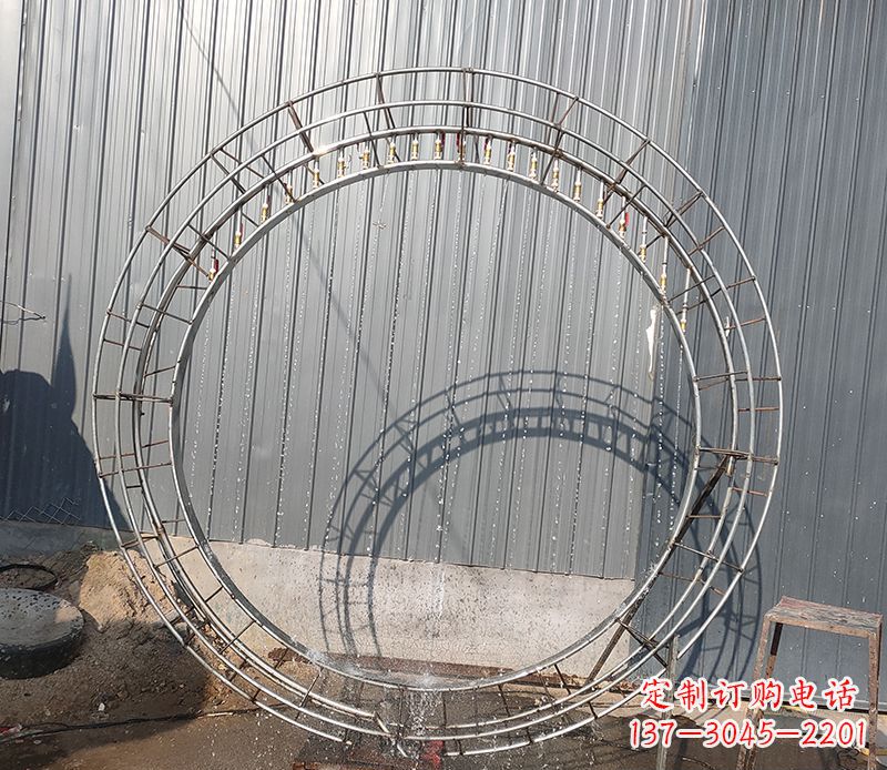 陕西圆环的美——不锈钢景观雕塑