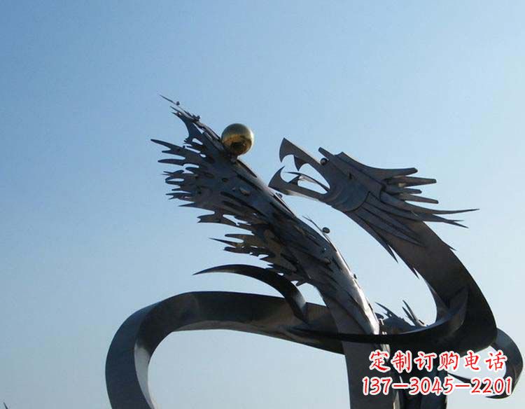 陕西不锈钢龙雕塑精细的手工艺品