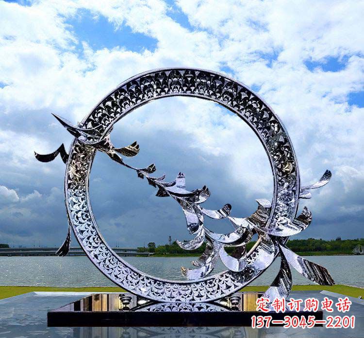 陕西大雁雕塑不锈钢精美雕刻