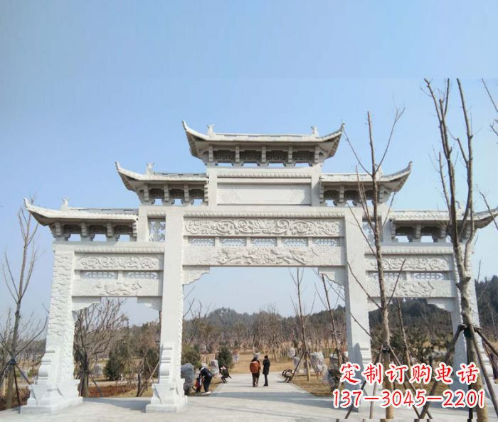 陕西“村口三门石雕牌楼”——悠久历史的见证
