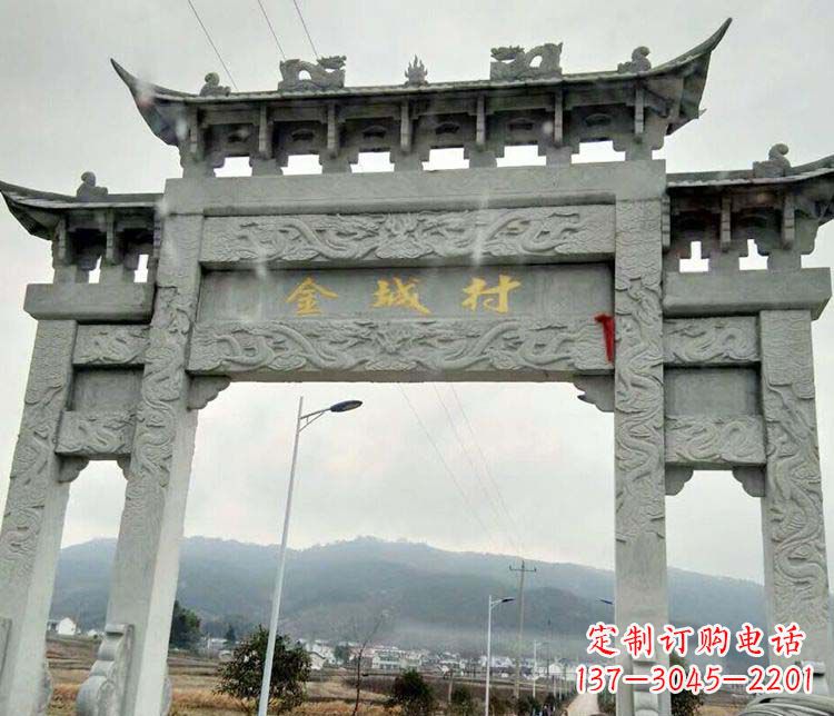 陕西该牌坊雕塑。