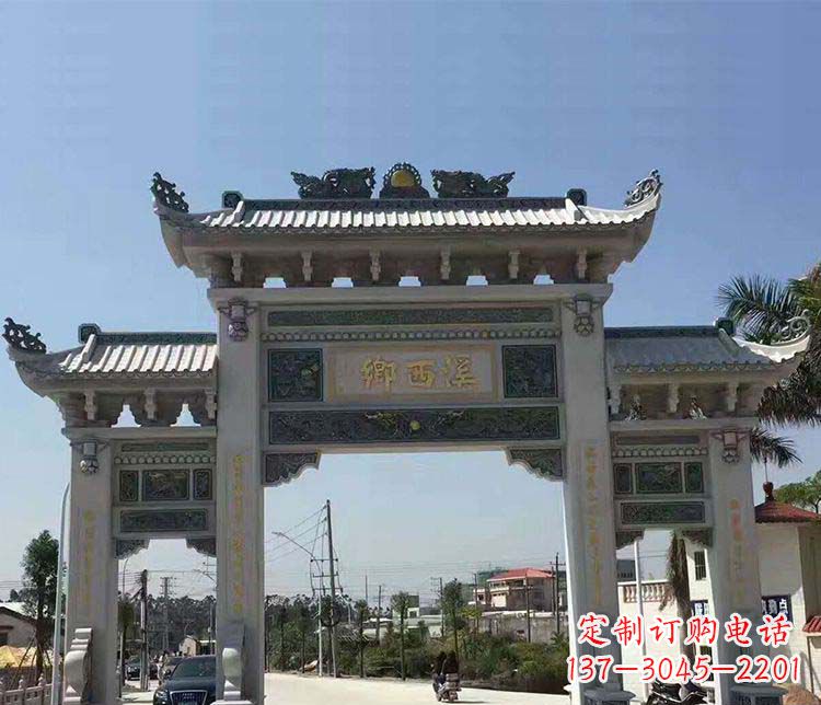 陕西石牌坊雕塑——缅怀深厚的历史情谊