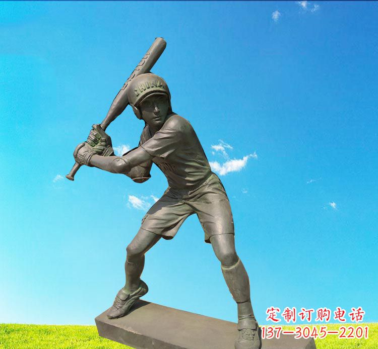 陕西棒球雕塑传承美国传统文化
