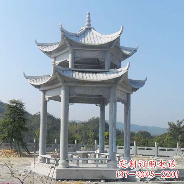陕西高雅大理石凉亭雕塑