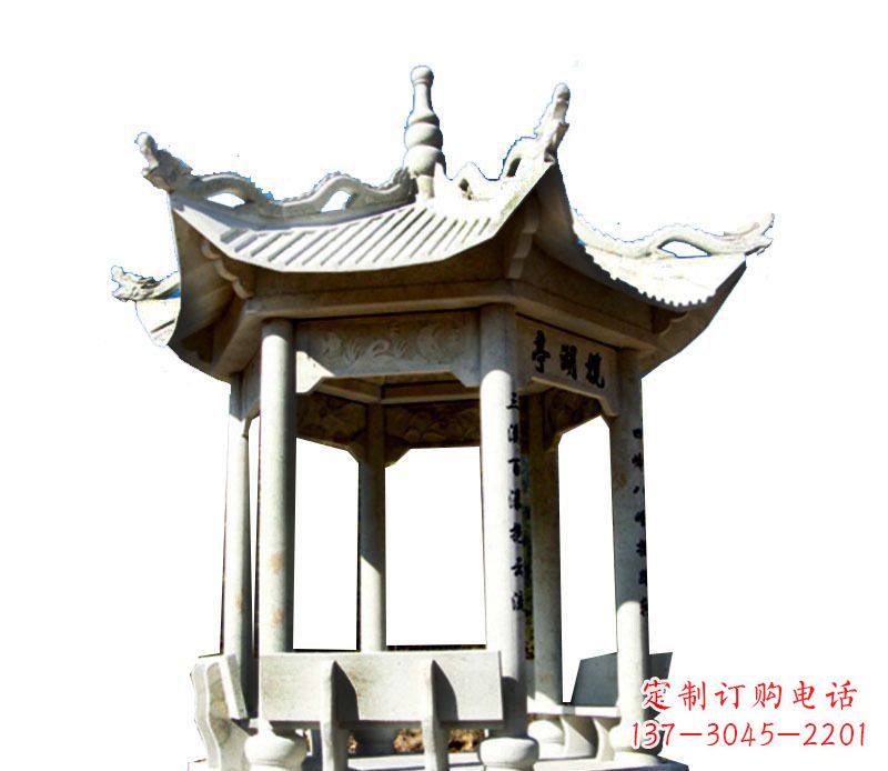 陕西大理石凉亭石雕,历史韵味浓郁