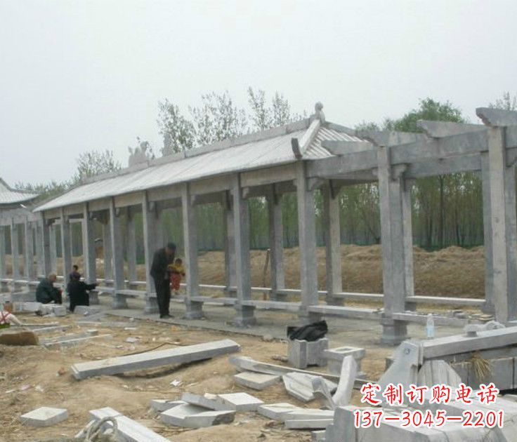 陕西精美大理石凉亭雕塑