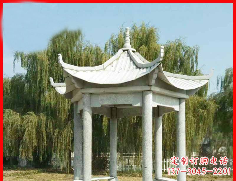 陕西精美大理石凉亭雕塑