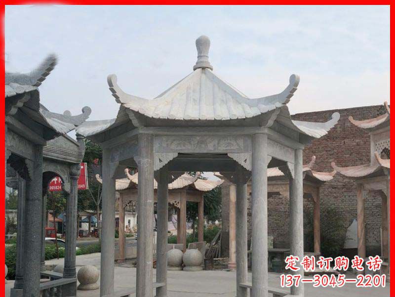 陕西大理石凉亭石雕