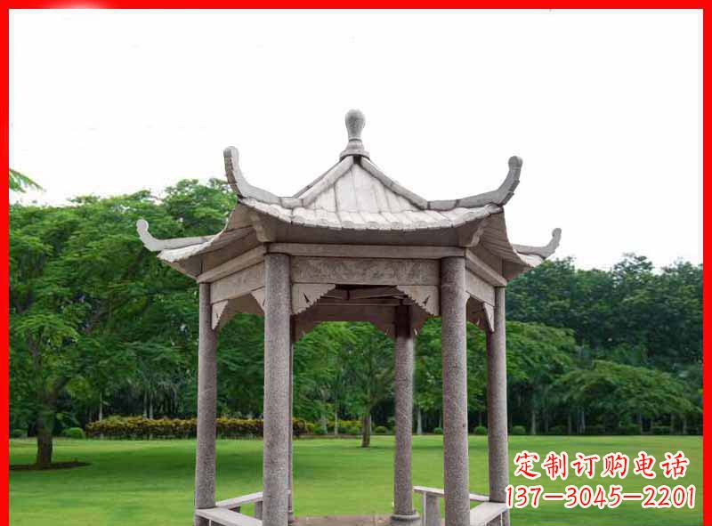 陕西精致大理石凉亭雕塑