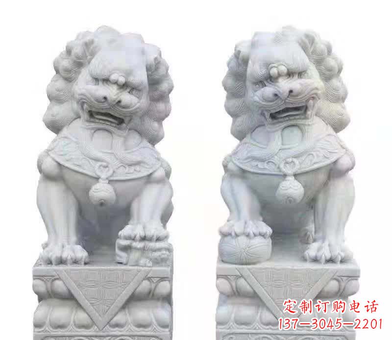 陕西大理石狮子雕塑震撼视觉、传承文化
