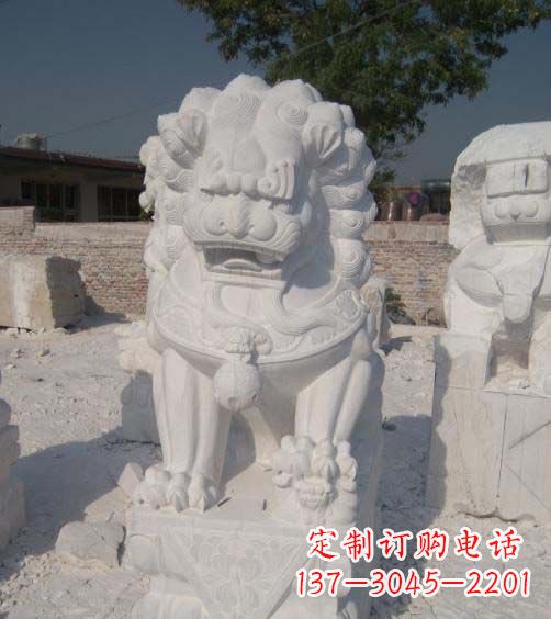 陕西精美大理石狮子雕塑