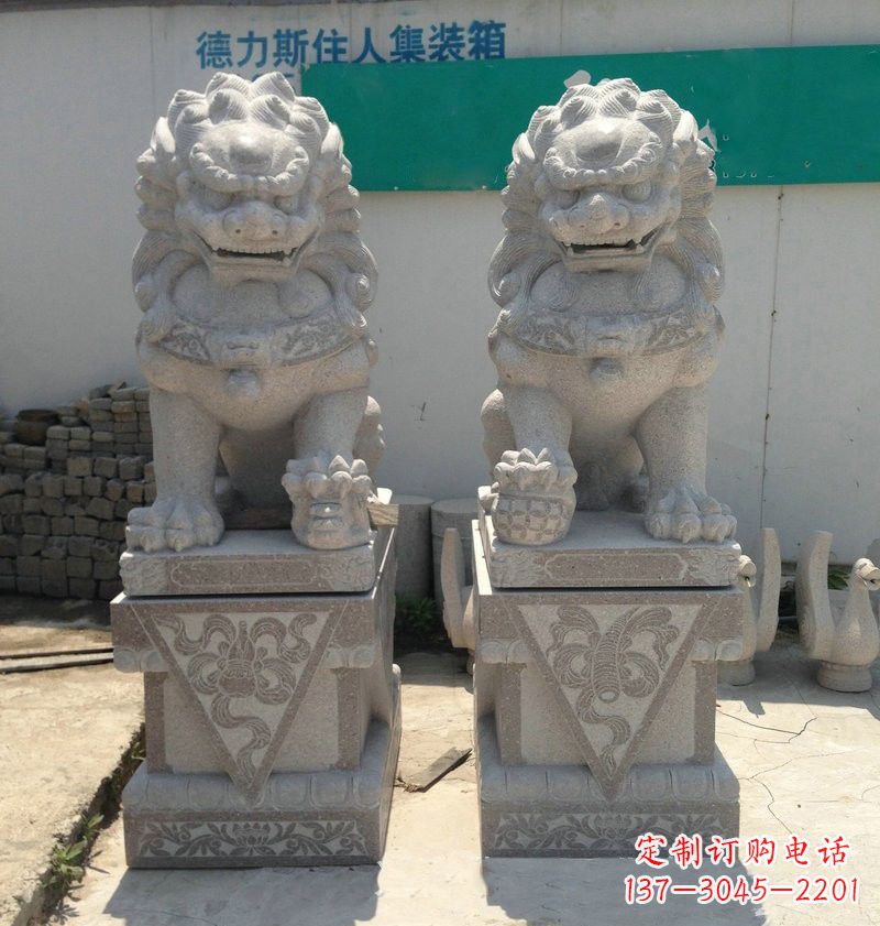 陕西精致大理石狮子雕塑