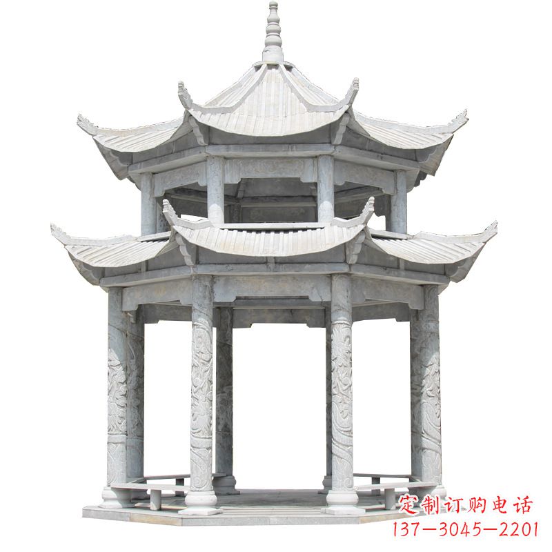 陕西大理石古建凉亭雕塑