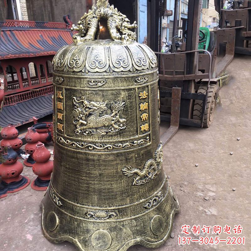 陕西华中领雕塑历久弥新的铜钟雕塑