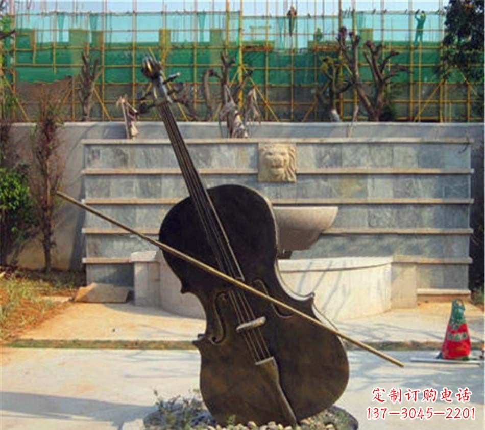 陕西精美大提琴铜雕
