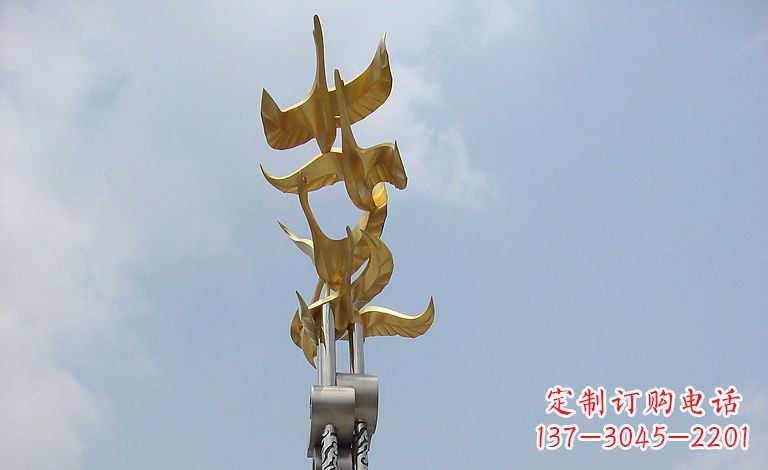 陕西大雁不锈钢梦想雕塑