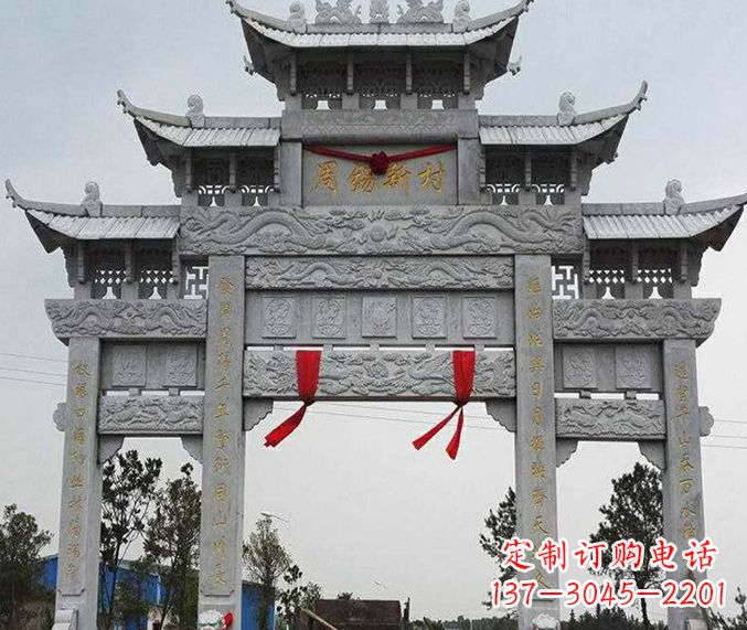 陕西精美石雕牌坊雕塑