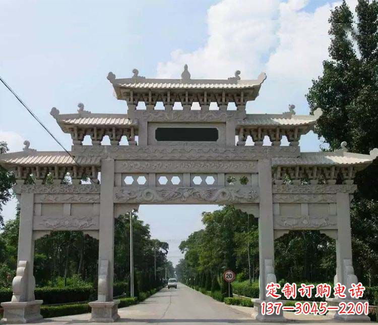 陕西定制牌坊雕塑,传承中国传统文化