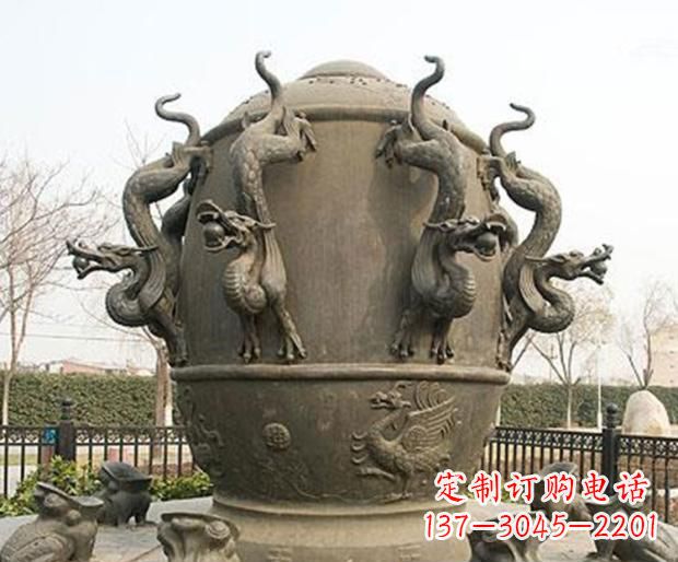 陕西精美地动仪铜雕