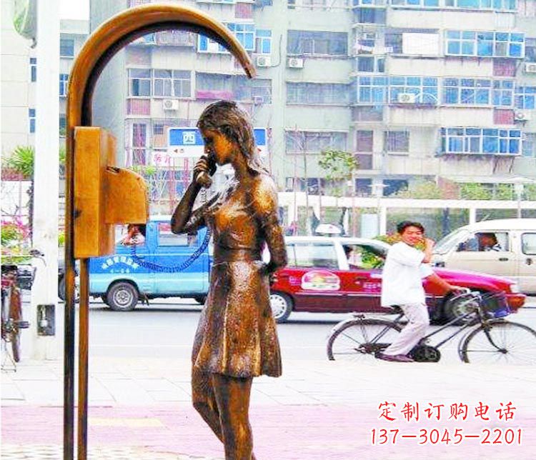 陕西女孩铜雕塑——艺术的象征
