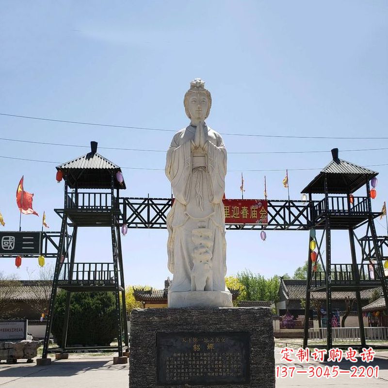 陕西精美貂蝉雕塑,抚今追昔神采飞扬