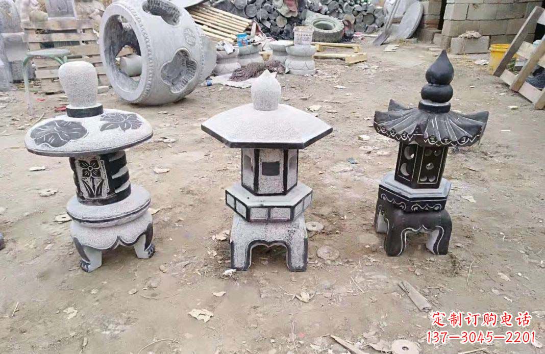 陕西传统仿古石灯雕塑