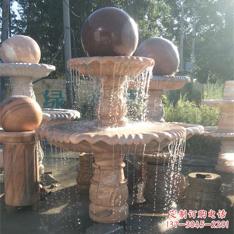 陕西福气无限,风水球石雕塑